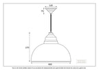 Novena Oakley Park Smooth Brass Pendant