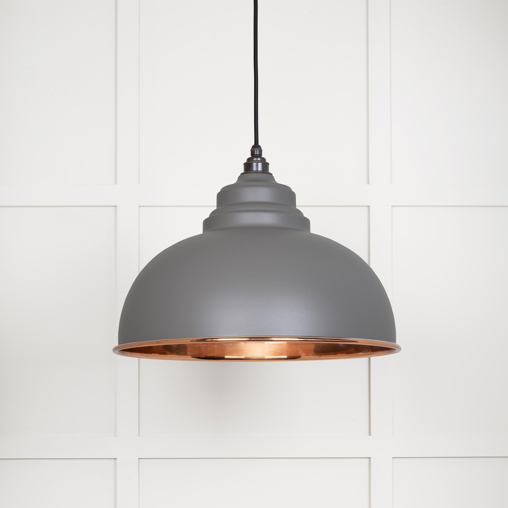 Novena Oakley Park Smooth Copper Pendant Light in Bluff