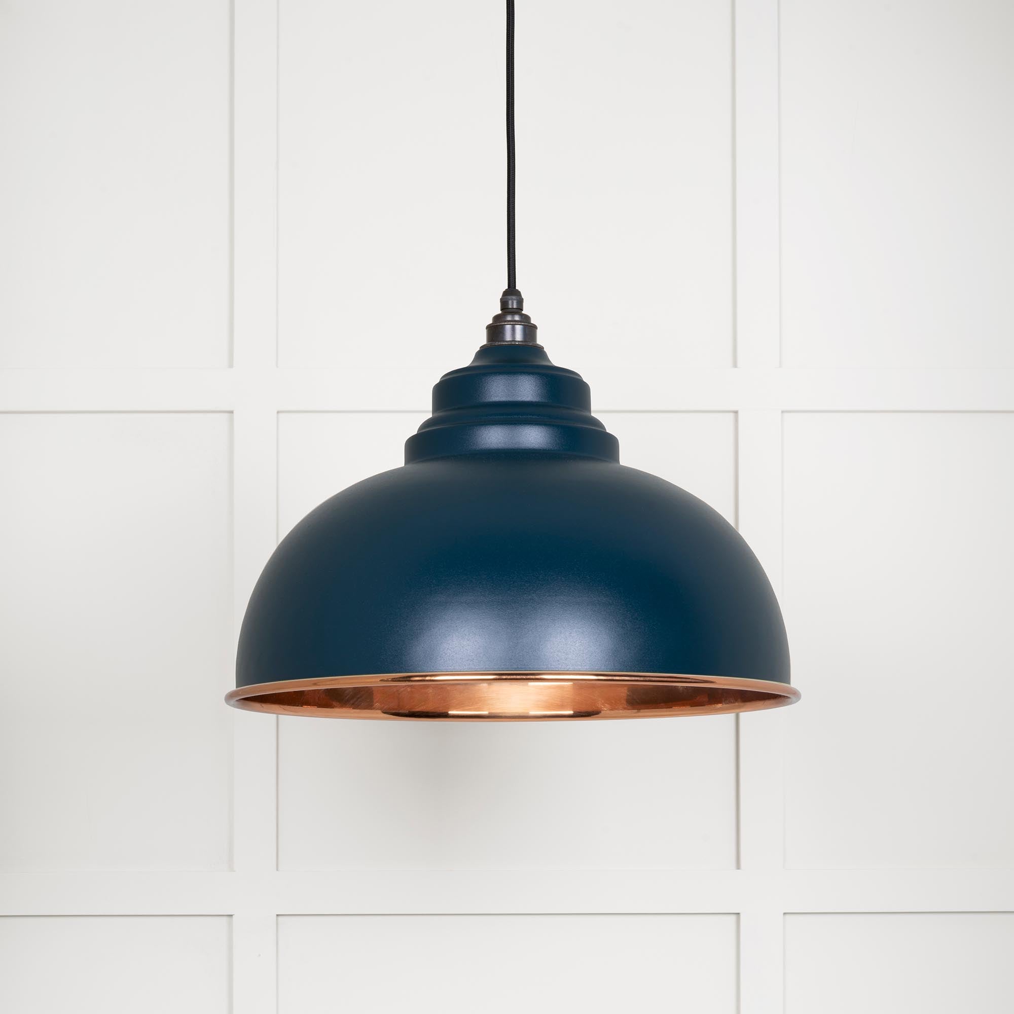 Novena Oakley Park Smooth Copper Pendant Light in Dusk