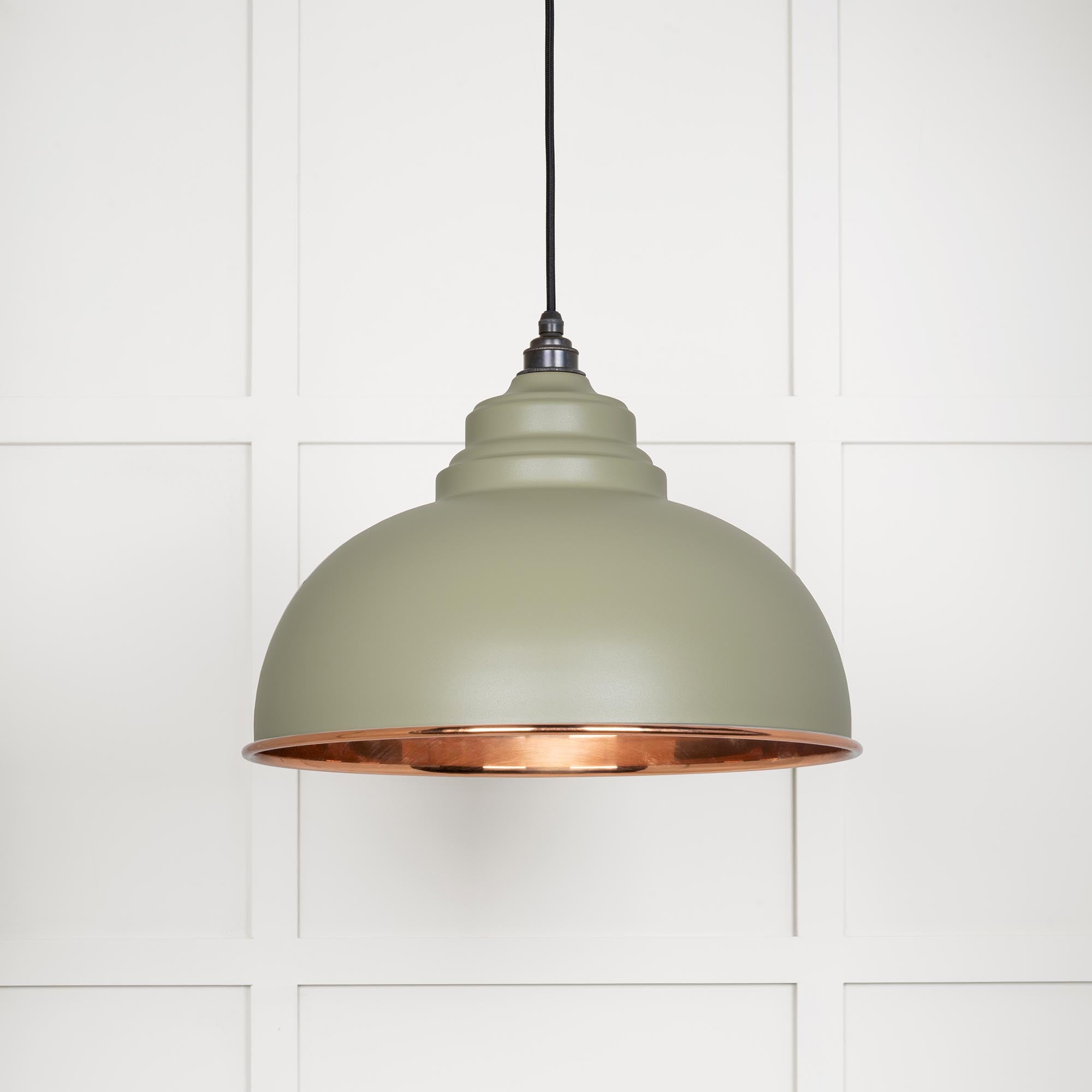 Novena Oakley Park Smooth Copper Pendant Light in Tump