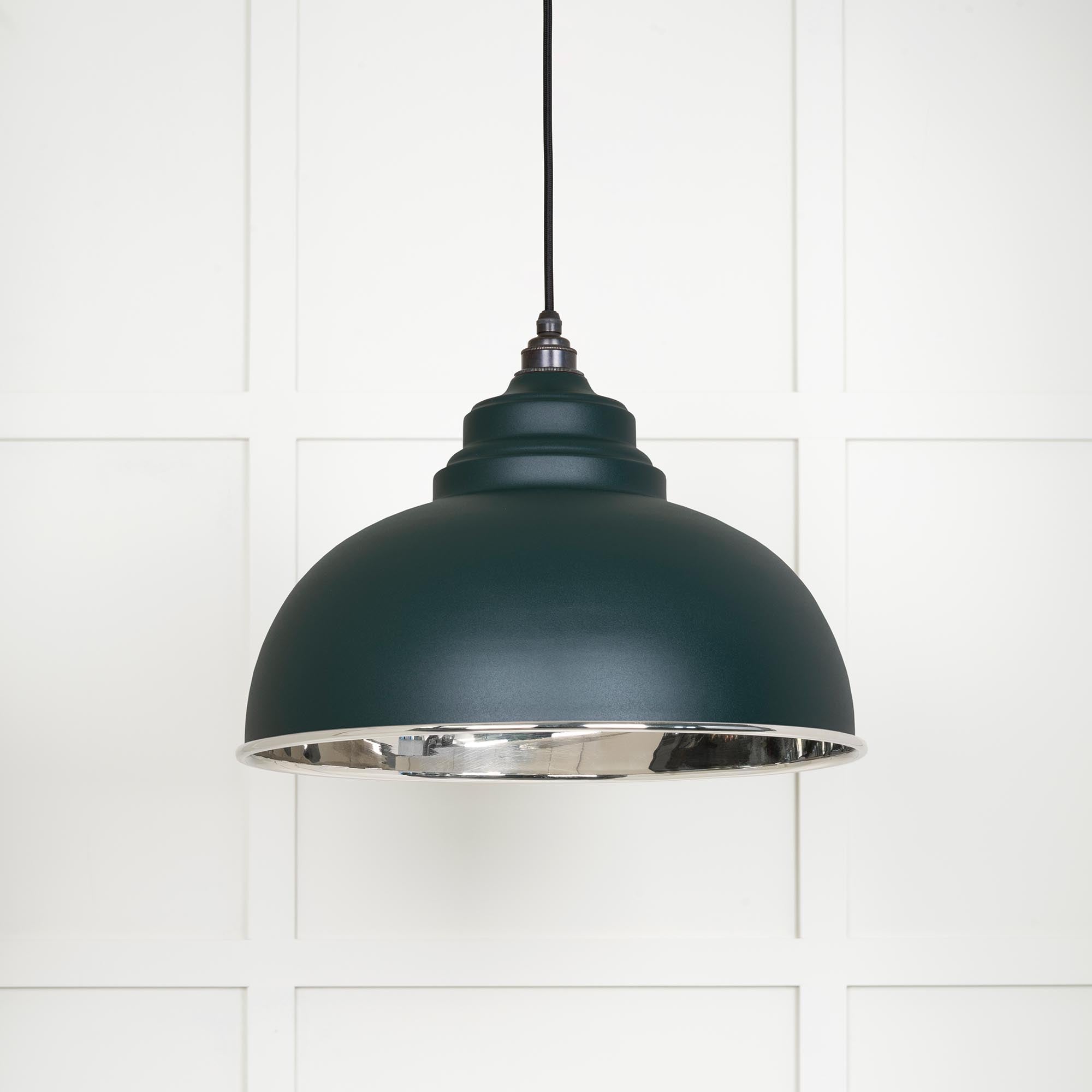 Novena Oakley Park Smooth Nickel Pendant Light in Dingle