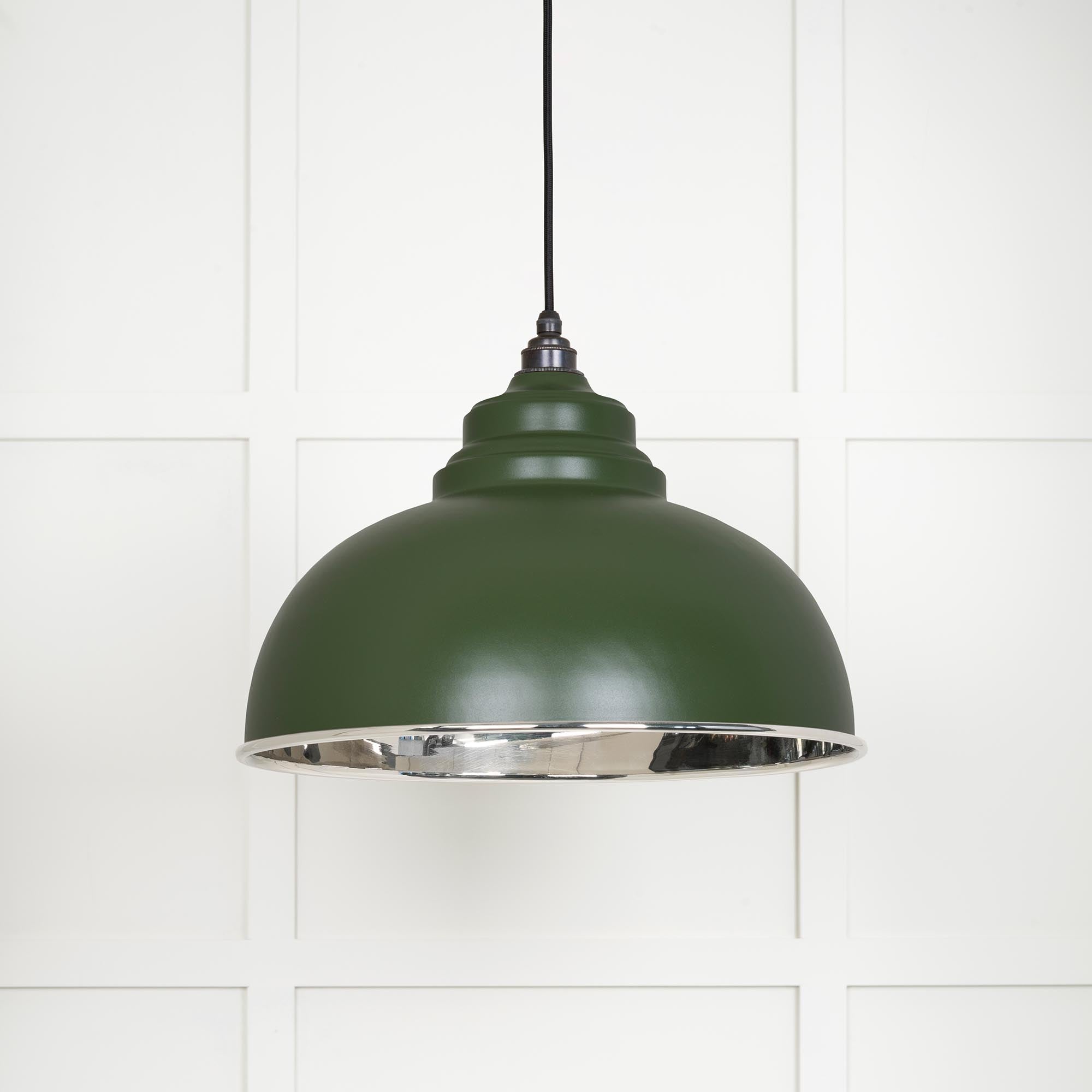 Novena Oakley Park Smooth Nickel Pendant Light in Heath