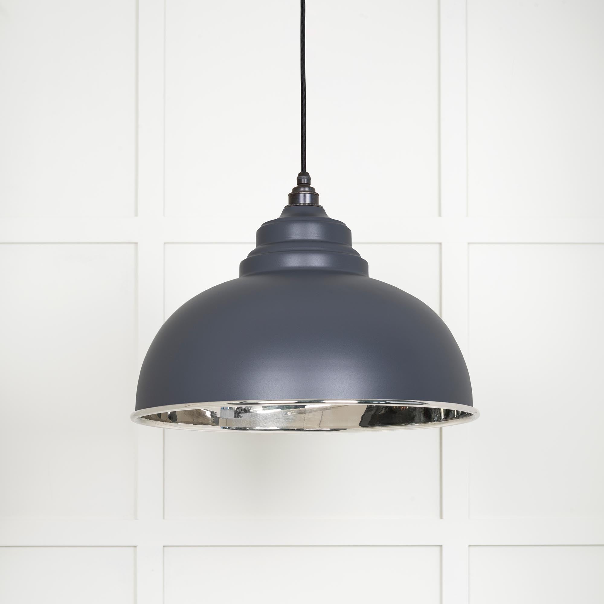 Novena Oakley Park Smooth Nickel Pendant Light in Slate