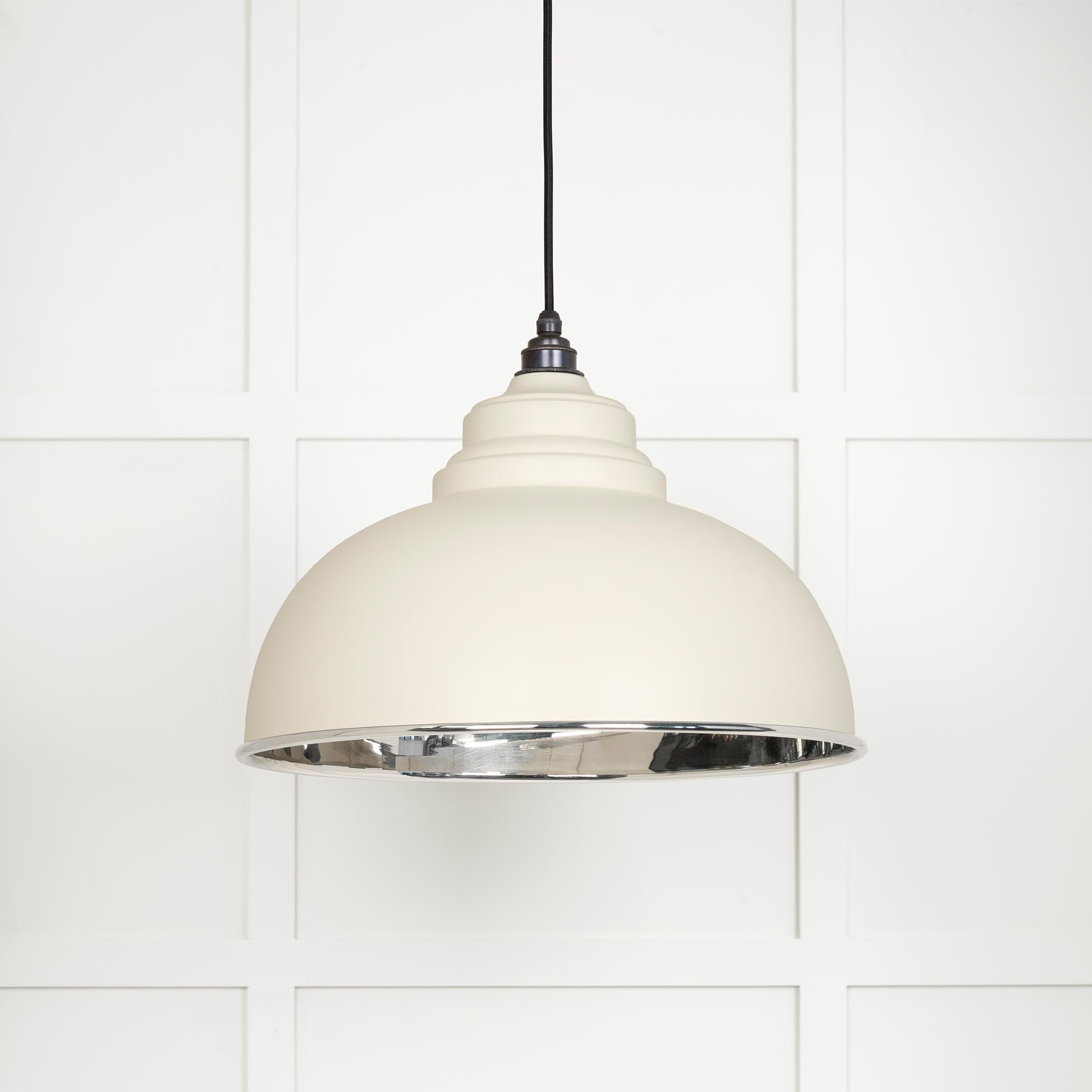 Novena Oakley Park Smooth Nickel Pendant Light in Teasel