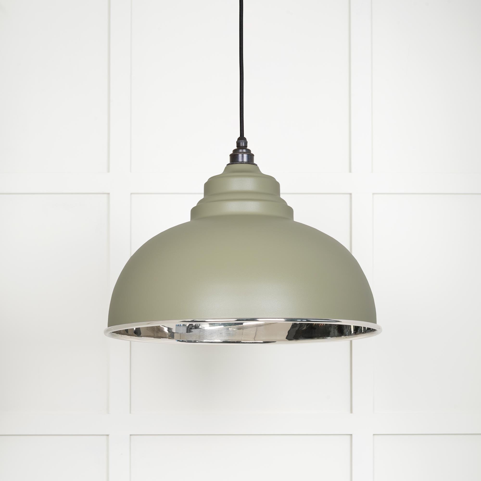 Novena Oakley Park Smooth Nickel Pendant Light in Tump