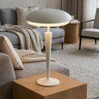 Novena Onice Cordless Rechargeable Table Lamp with Beechwood Stem, White
