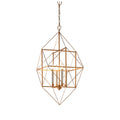 Novena Parada 4 Light Pendant Light Antique Gold Silver Leaf