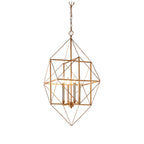 Novena Parada 4 Light Pendant Light Antique Gold Silver Leaf