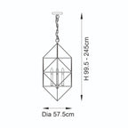 Novena Parada 4 Light Pendant Light Antique Gold Silver Leaf