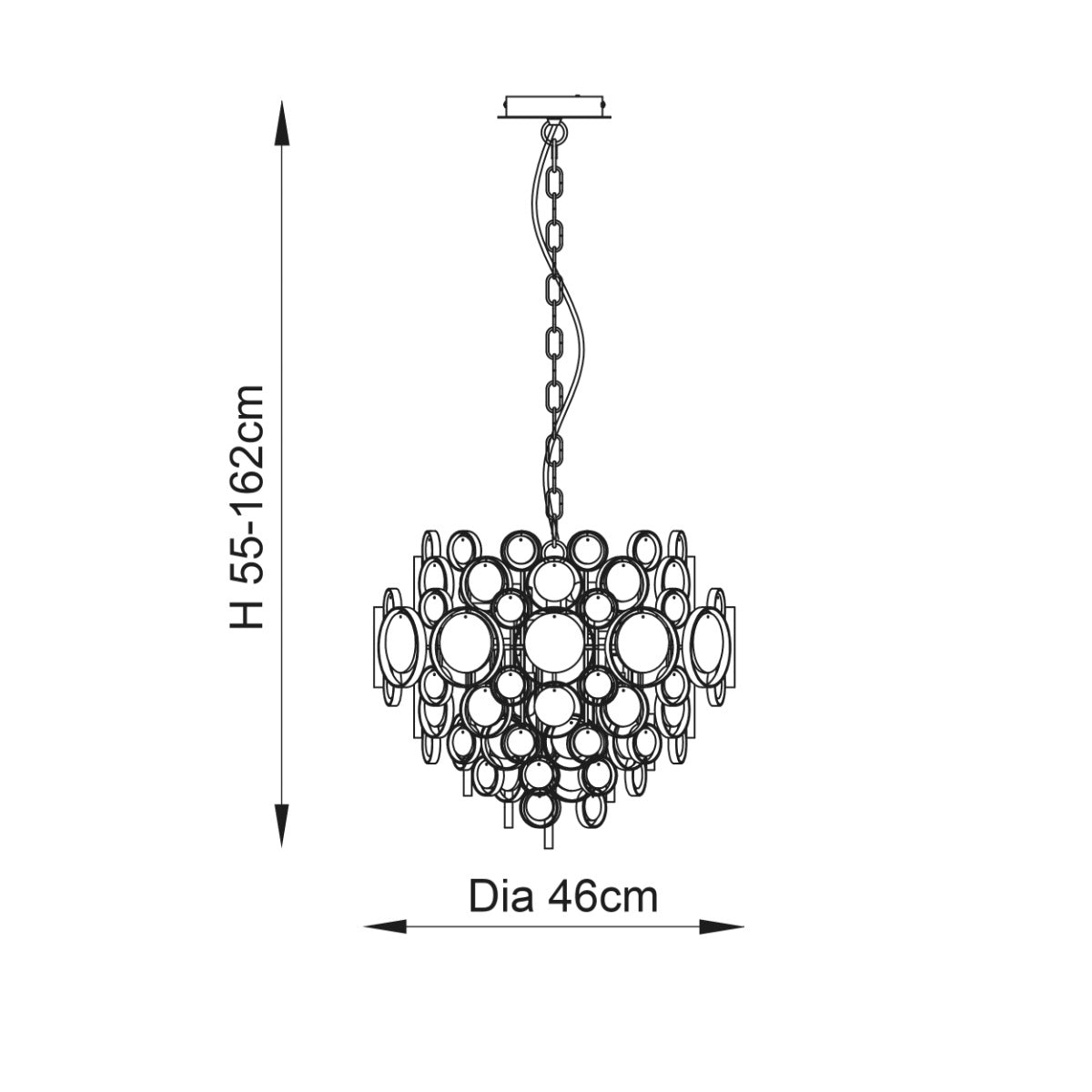 Novena Prados 6 Light Pendant Light Antique Gold Clear Amber Glass
