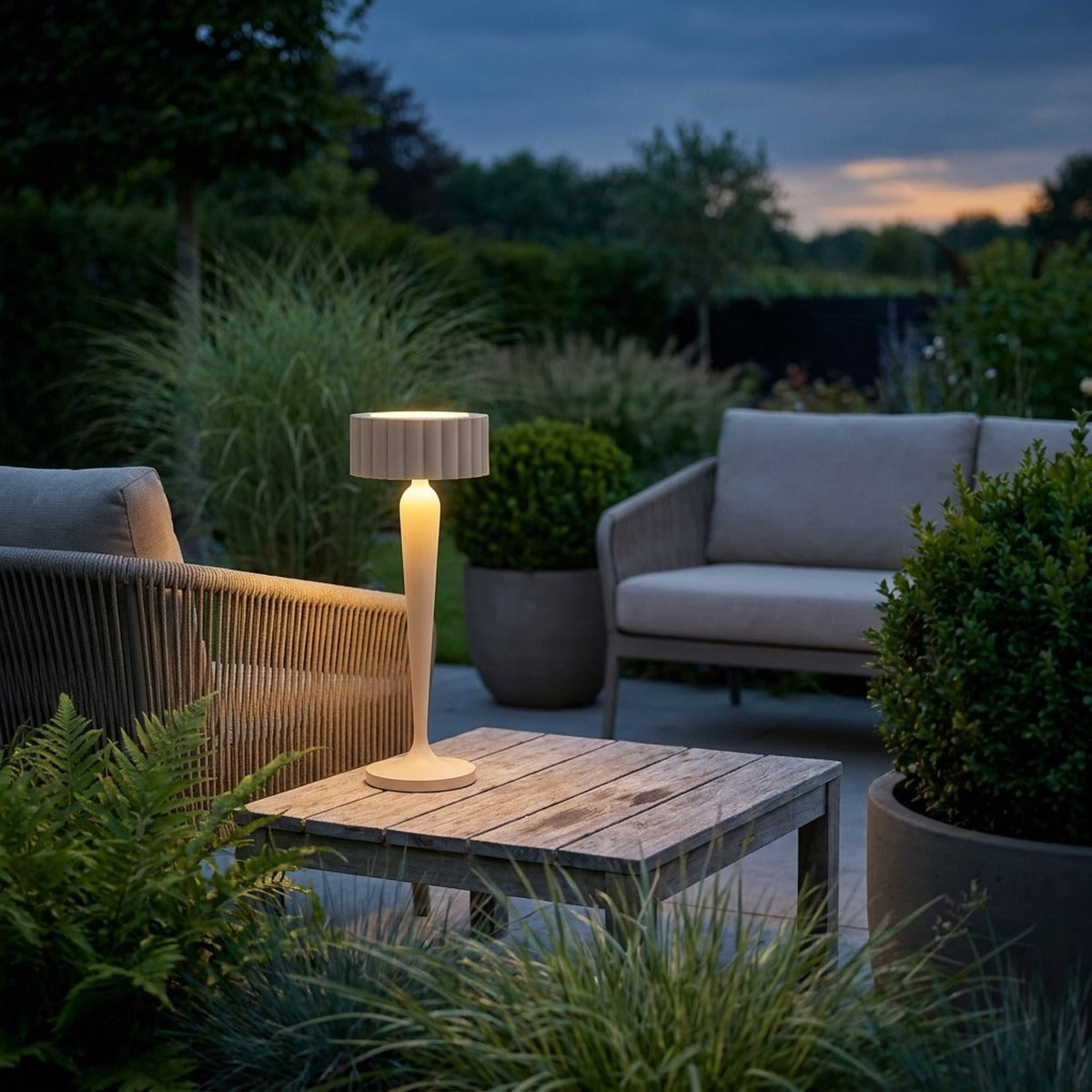 Novena Ramo Cordless Rechargeable Table Lamp, Sand
