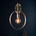 Novena Riba 1 Light Pendant Light Antique Silver Leaf