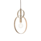 Novena Riba 1 Light Pendant Light Antique Silver Leaf