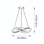 Novena Sabroso 1 Light Pendant Light Textured Black White Silicone