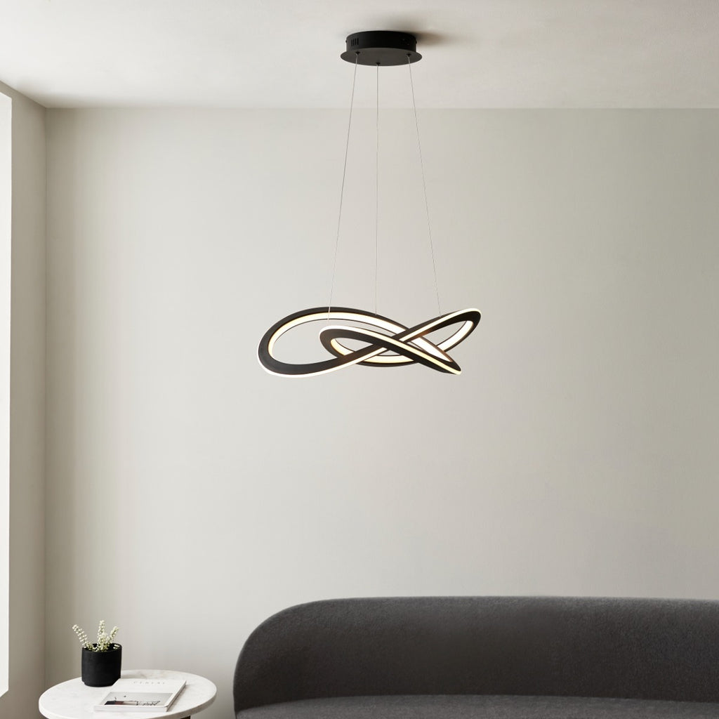 Novena Sabroso 1 Light Pendant Light Textured Black White Silicone