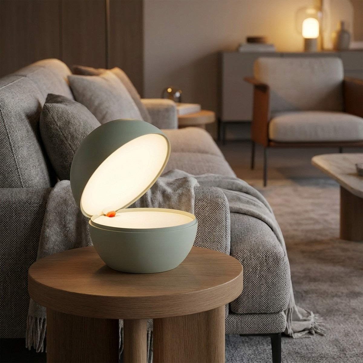 Novena Sereno Cordless Rechargeable Bedside Lamp, Sage