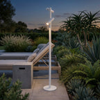 Novena Slancio Twin Floor Cordless Rechargeable Floor Lamp, White