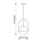 Novena Sobrado 1 Light Pendant Light Opal Glass in Matt Antique Brass Plate