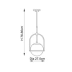 Novena Sobrado 1 Light Pendant Light Smoked Mirror Glass in Matt Black