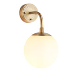 Novena Sobrado 1 Light Wall Light Opal Glass Antique Brass
