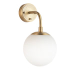 Novena Sobrado 1 Light Wall Light Opal Glass Antique Brass
