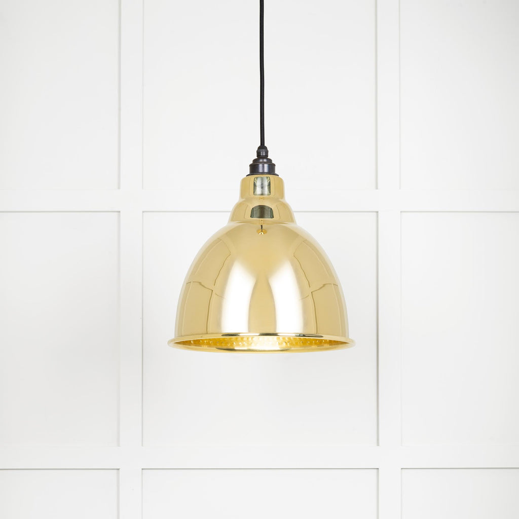 Novena Talgarth Hammered Brass Pendant Light