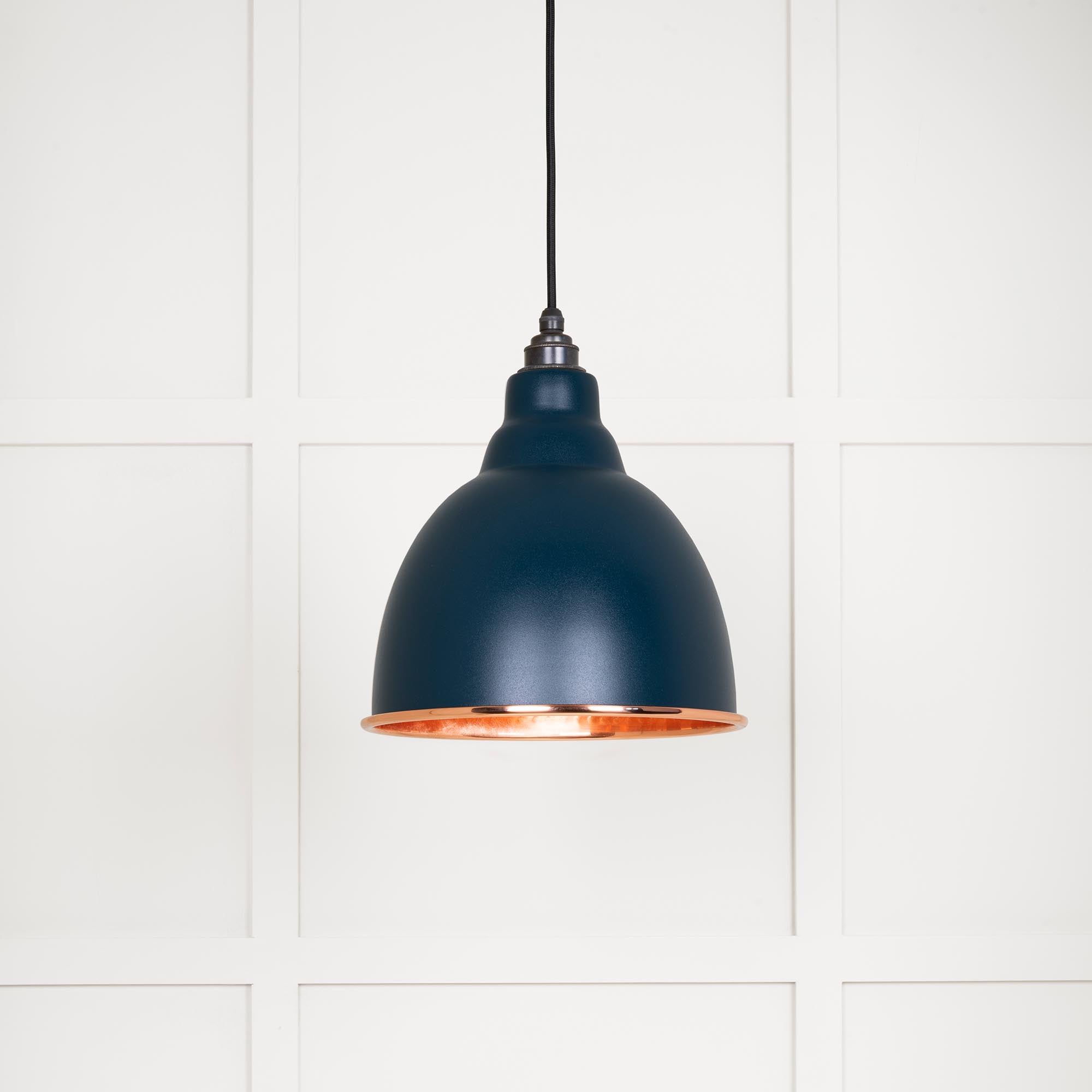 Novena Talgarth Hammered Copper Pendant Light in Dusk