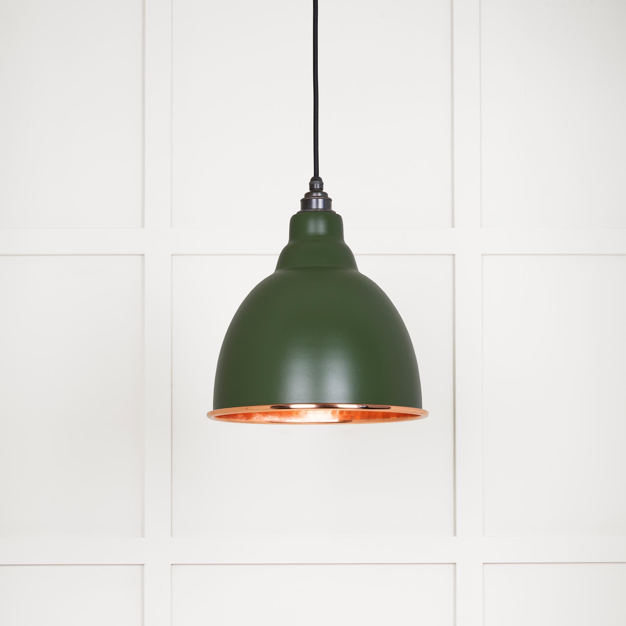 Novena Talgarth Hammered Copper Pendant Light in Heath