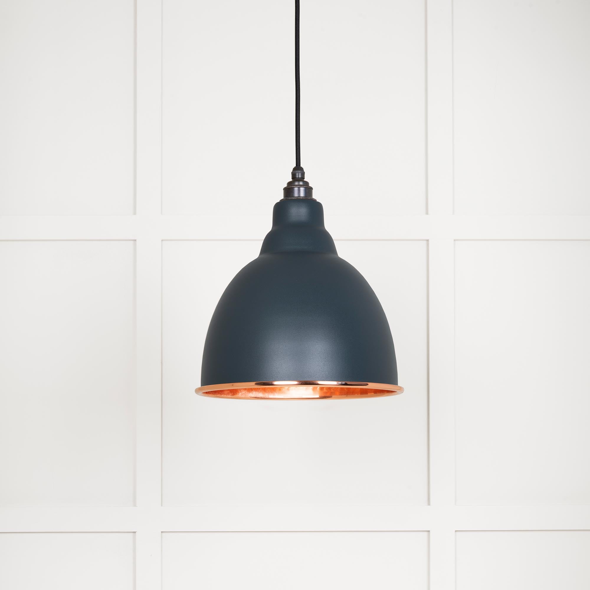 Novena Talgarth Hammered Copper Pendant Light in Soot