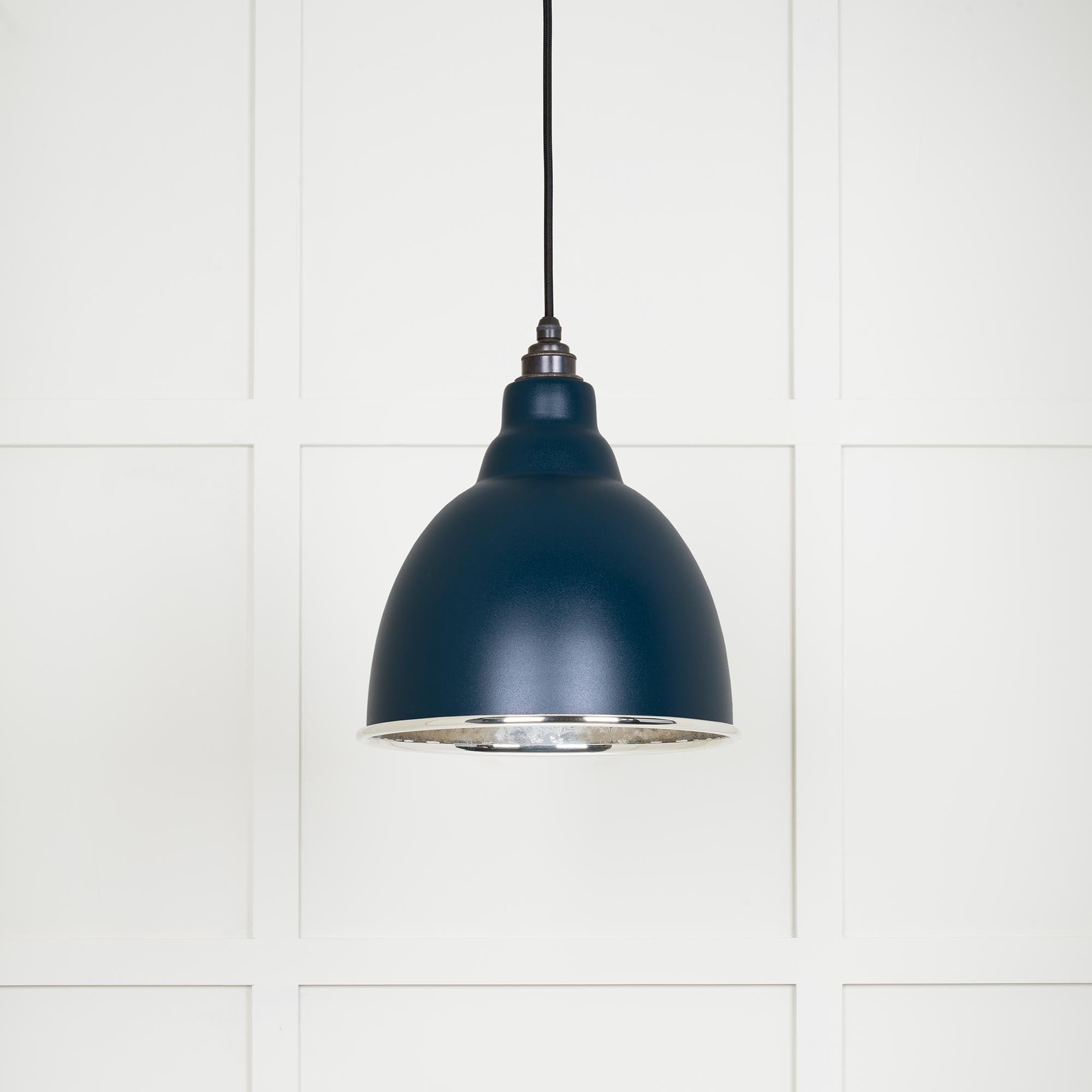 Novena Talgarth Hammered Nickel Pendant Light in Dusk