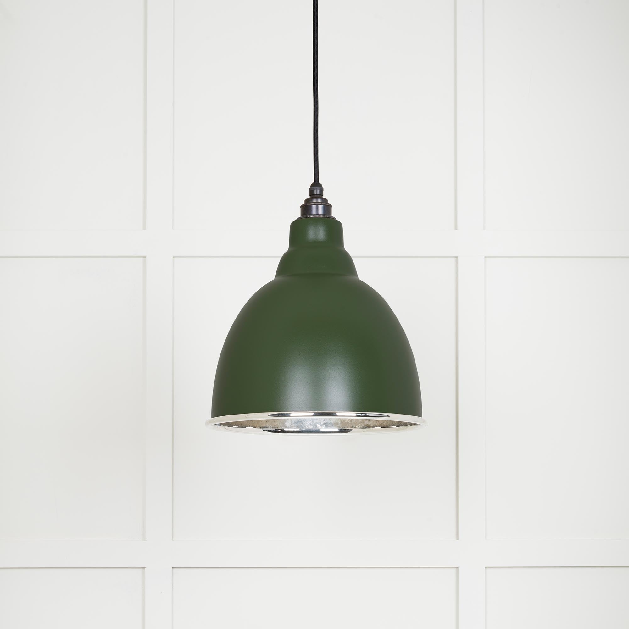 Novena Talgarth Hammered Nickel Pendant Light in Heath