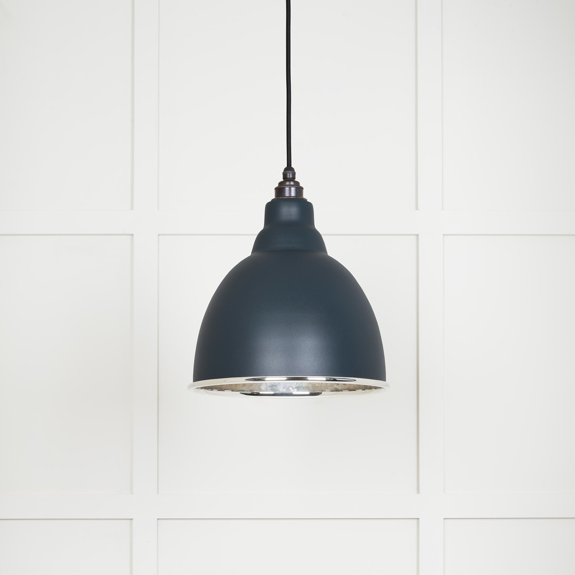 Novena Talgarth Hammered Nickel Pendant Light in Soot
