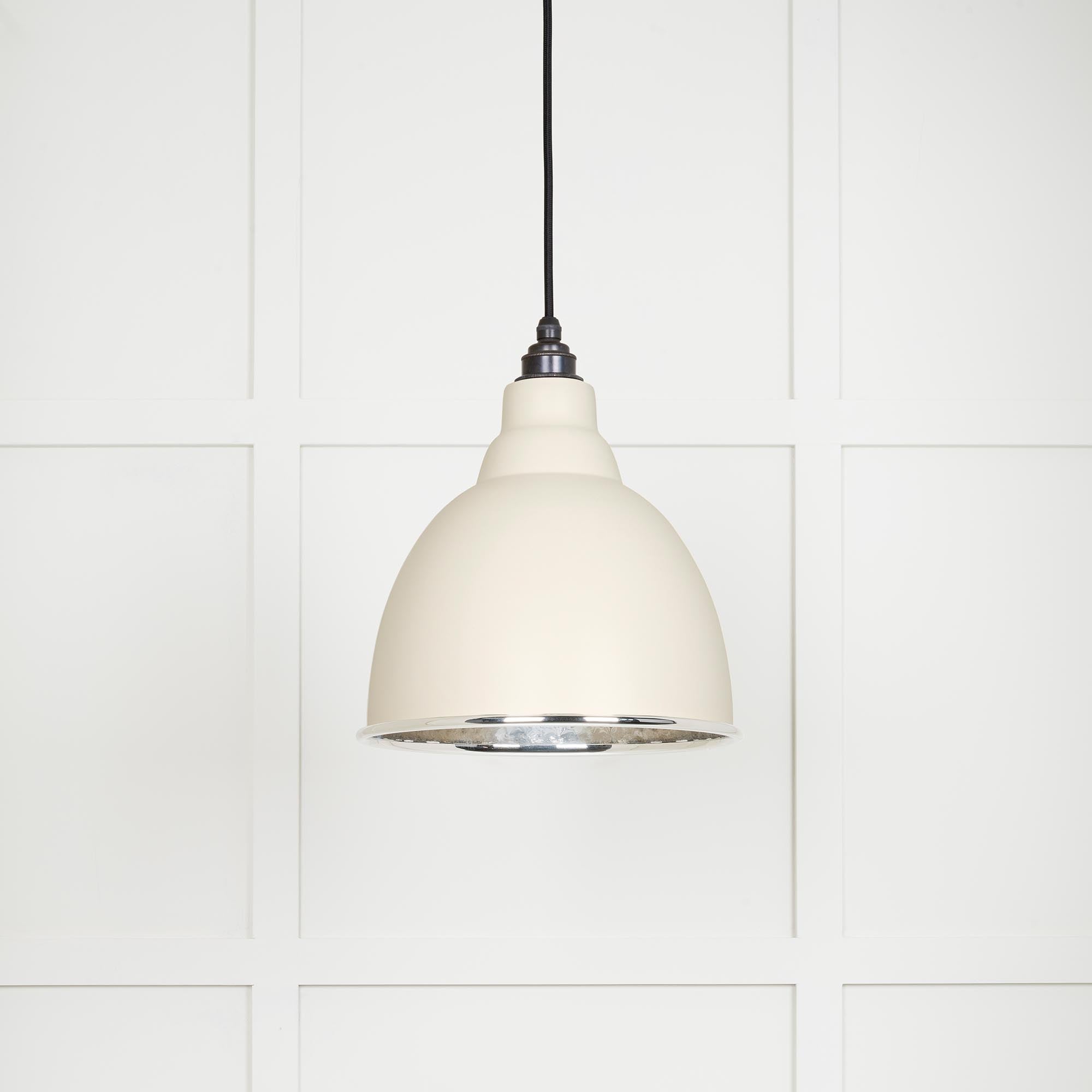 Novena Talgarth Hammered Nickel Pendant Light in Teasel