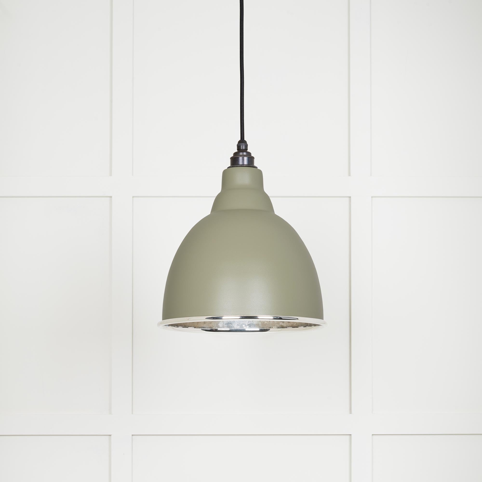 Novena Talgarth Hammered Nickel Pendant Light in Tump