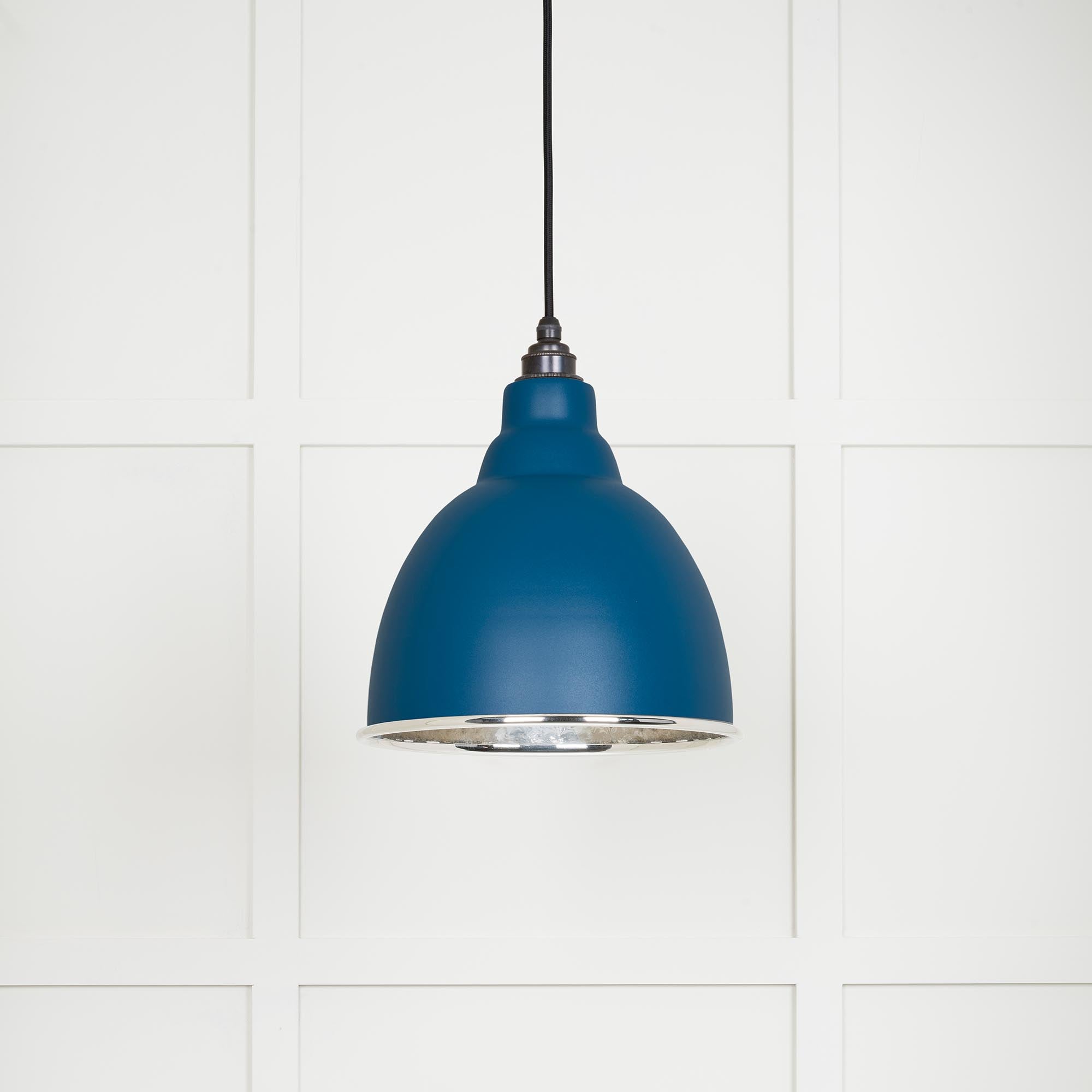 Novena Talgarth Hammered Nickel Pendant Light in Upstream