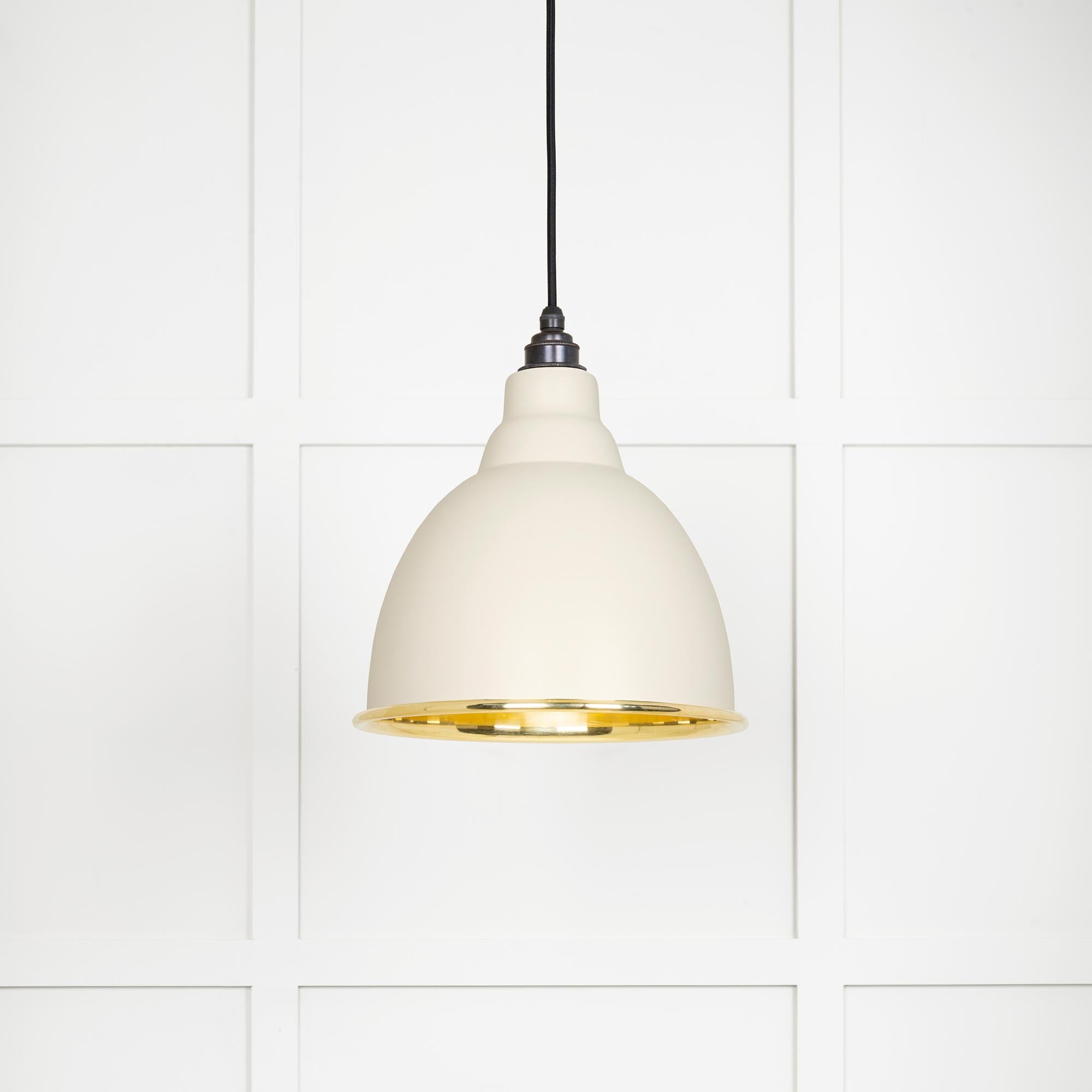 Novena Talgarth Smooth Brass Pendant Light in Teasel