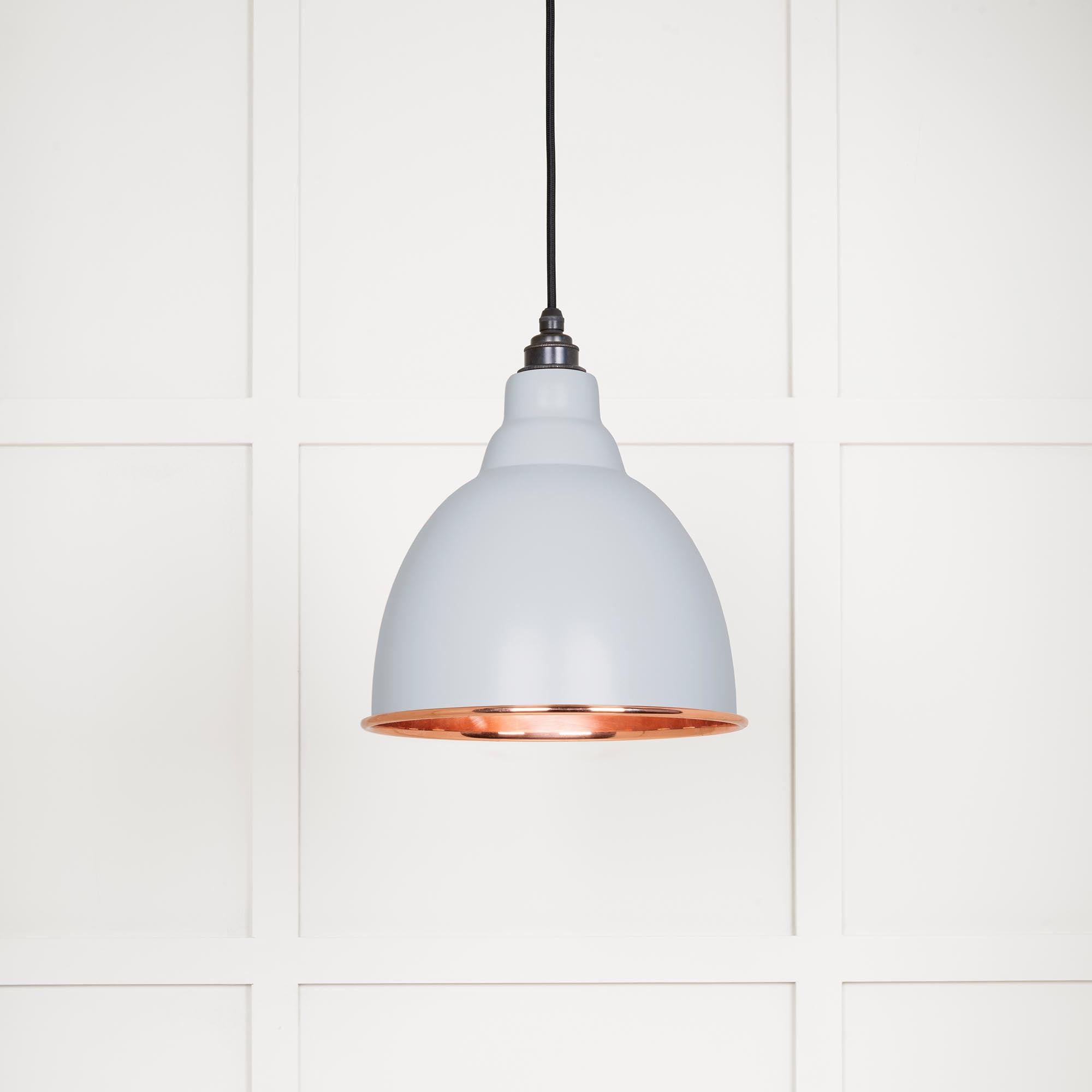Novena Talgarth Smooth Copper Pendant Light in Birch