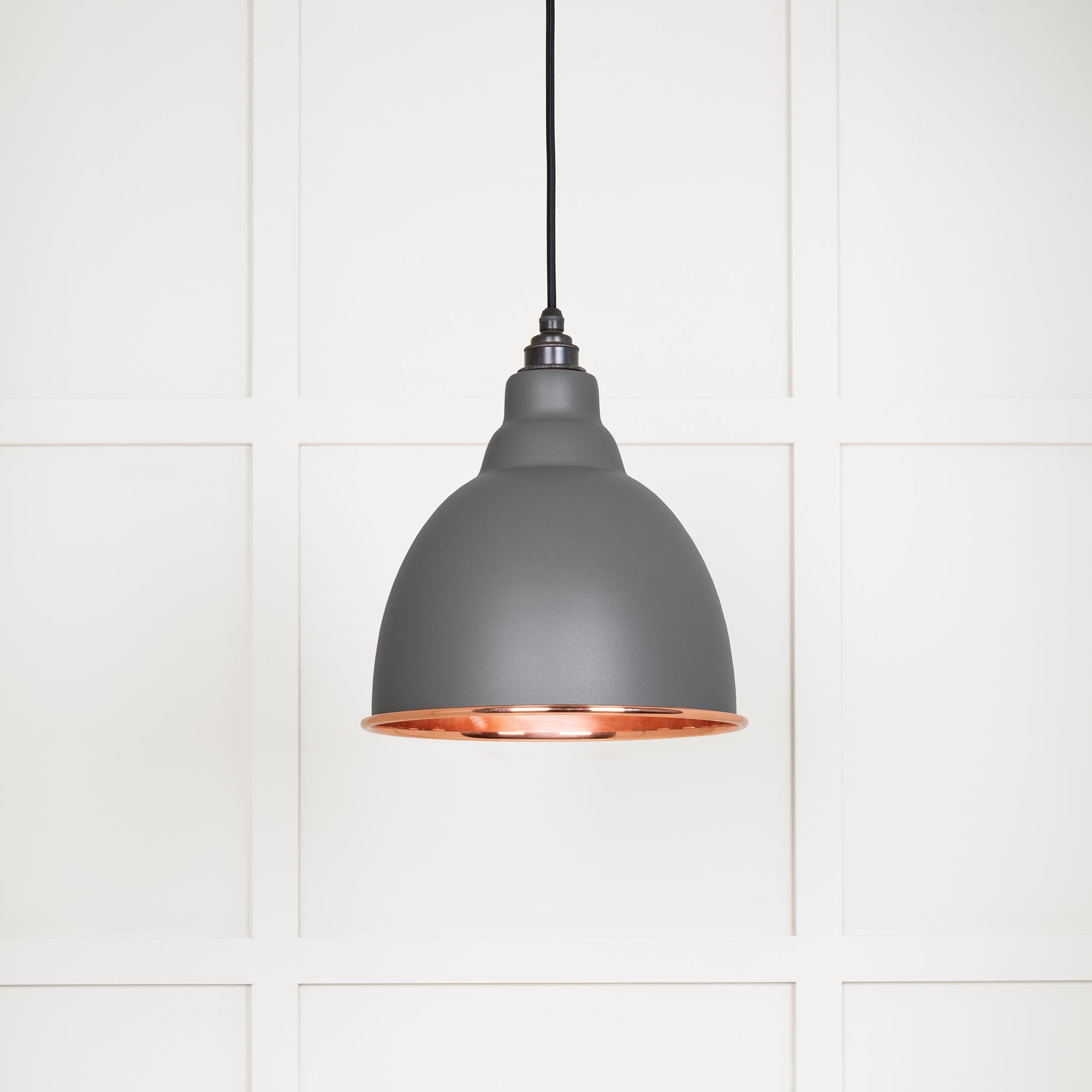 Novena Talgarth Smooth Copper Pendant Light in Bluff