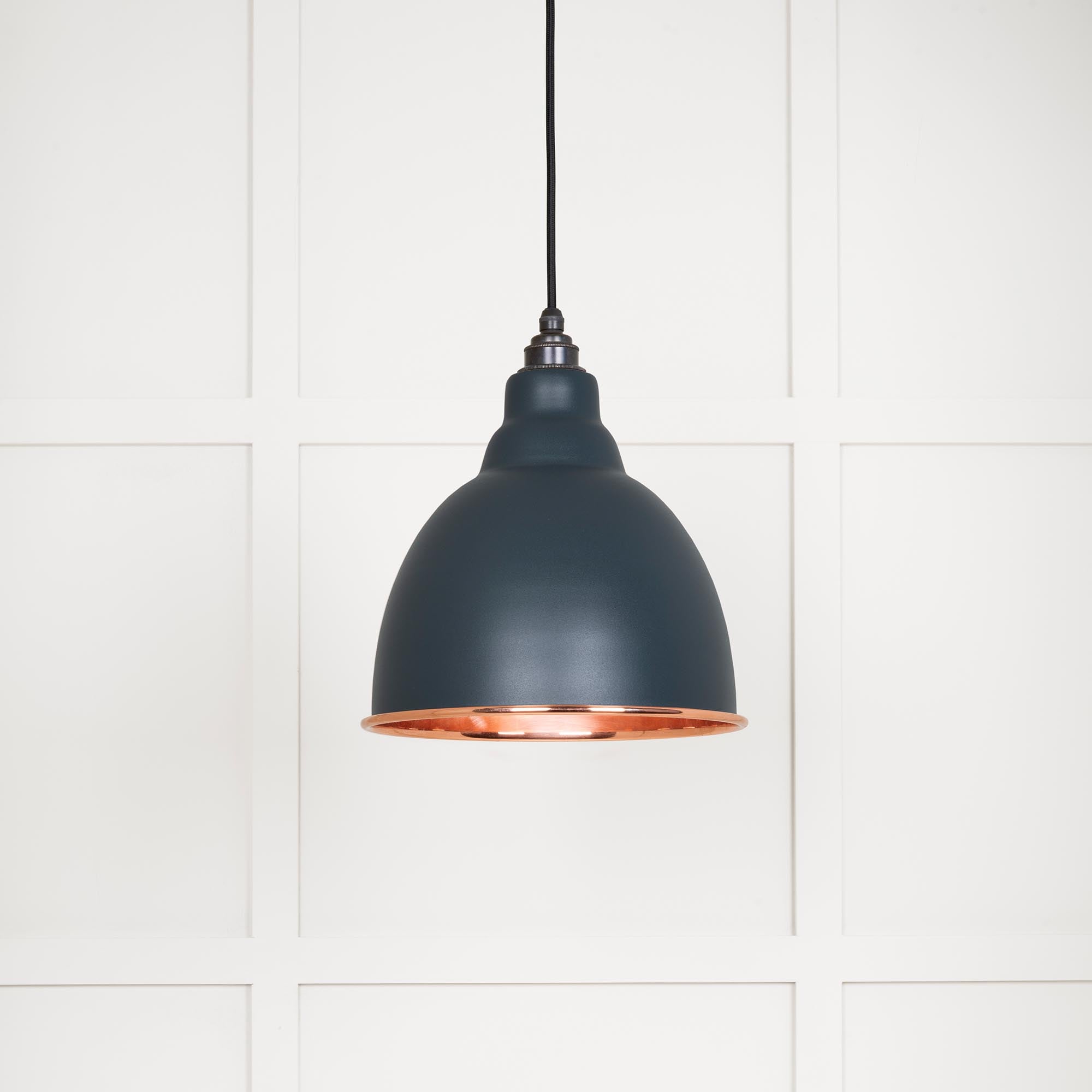 Novena Talgarth Smooth Copper Pendant Light in Soot