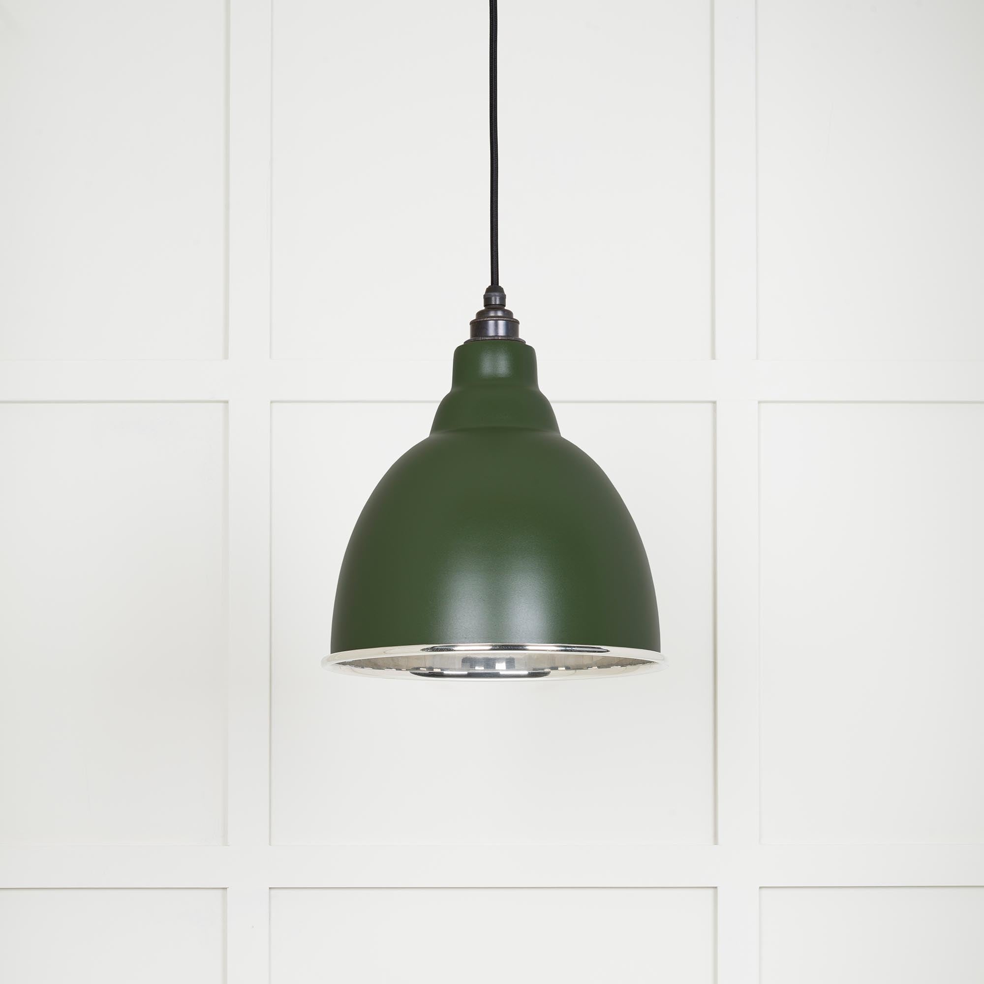 Novena Talgarth Smooth Nickel Pendant Light in Heath