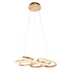 Novena Tamega 1 Light Pendant Light Satin Gold Paint White Silicone