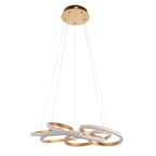 Novena Tamega 1 Light Pendant Light Satin Gold Paint White Silicone