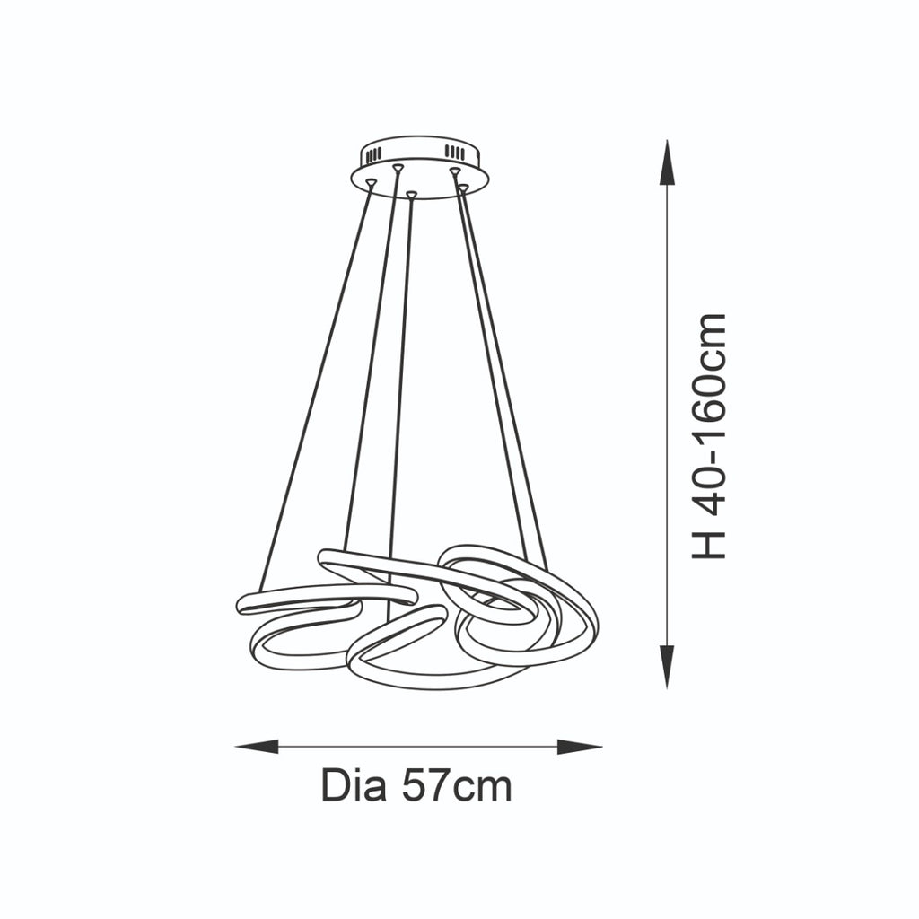 Novena Tamega 1 Light Pendant Light Satin Gold Paint White Silicone