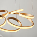 Novena Tamega 1 Light Pendant Light Satin Gold Paint White Silicone
