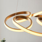 Novena Tamega 1 Light Pendant Light Satin Gold Paint White Silicone