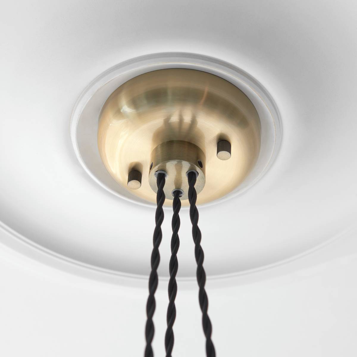 Novena Tarn 3 Light Cluster Pendant in Antique Brass with Clear Glass Shades