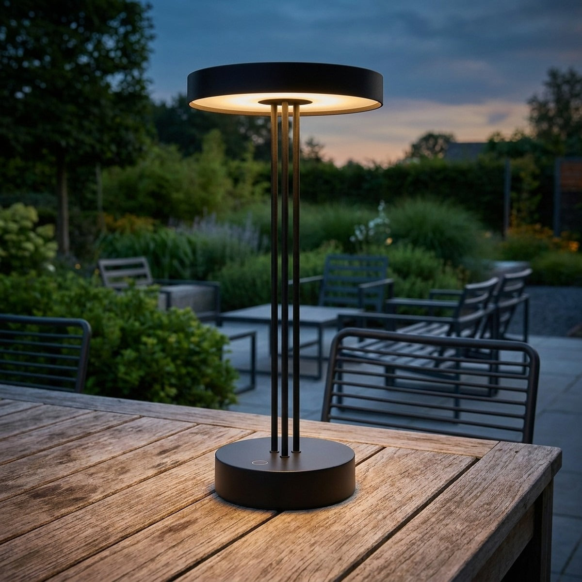 Novena Terzo Cordless Rechargeable Table Lamp, Black