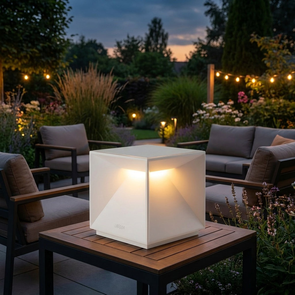 Novena Tessera Maxi Cordless Rechargeable Outdoor Cube Lamp