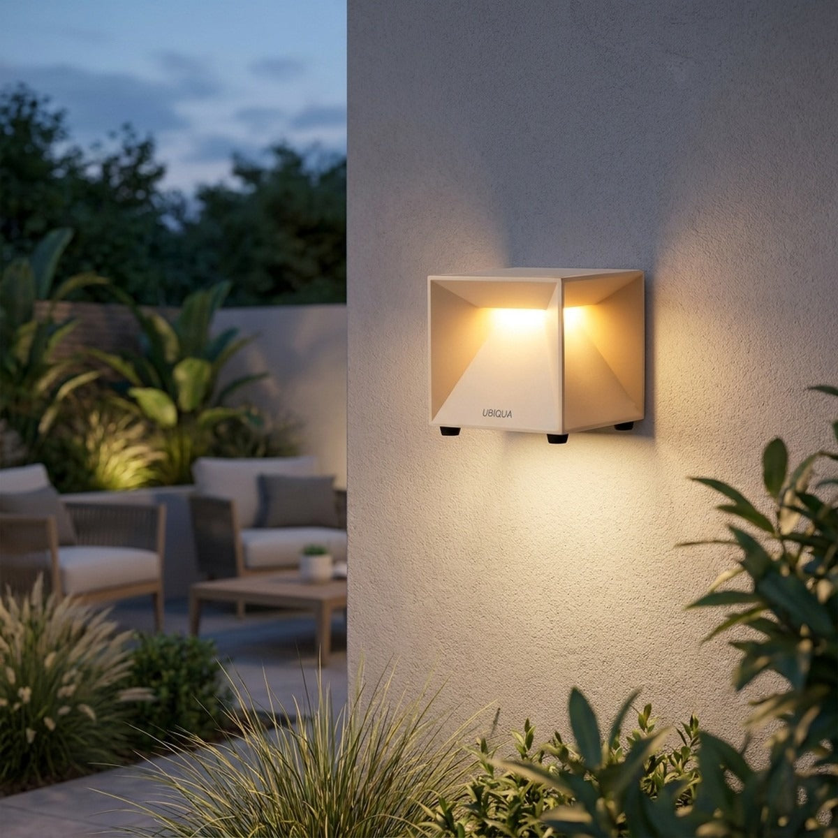 Novena Tessera Mini Cordless Rechargeable Cube Table or Wall Light, Sand