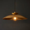 Novena Tramagi 1 Light Pendant Light Hammered Brass Brass Plate
